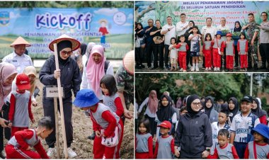 Kick Off Penanaman Jagung Serentak di Pangandaran, Program Ekologi Sekolah Dukung Ketahanan Nasional